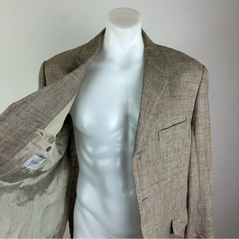 Valentino 100% Linen Neutral Tone Sport Jacket